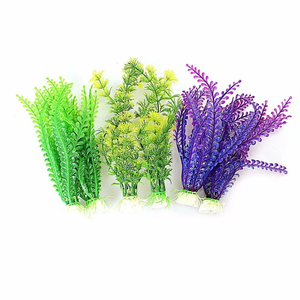 Artificial Plastic Aquarium Fish Tank Fern Algae Plant Decoration 18 – Pack Of 2 Assorted Colours