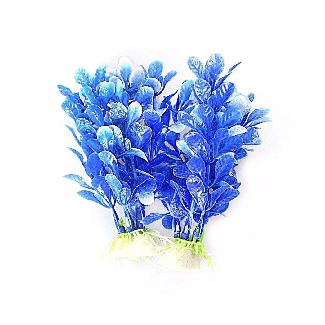 2 x Artificial Decor Aquarium Tropical Plants Fish Tanks Non To x ic Appro x 8