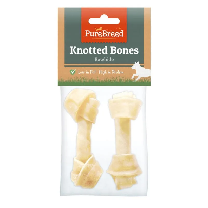 Pet Dog Treats Knotted Bones Pack Of 2