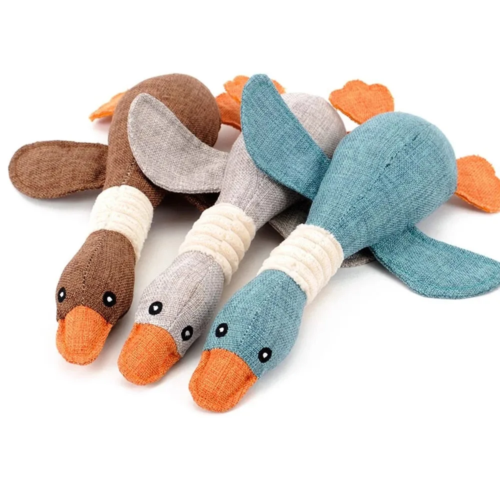 Pets Cats Dogs Soft Toy Duck Goose Playing Fetch Teething Pets Toy Assorted Colours